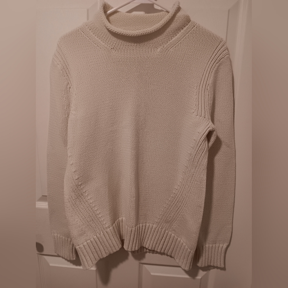 J CREW Cozy Cream Turtleneck Sweater
